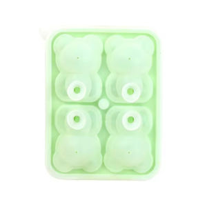 FSHL0785 Cetakan Es Silikon Bentuk Beruang Cetakan Jelly Beruang Ice Cube Mold Karakter 3D Teddy Bear untuk Coklat Jelly Es Batu
