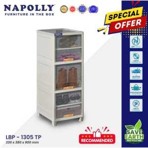 NAPOLLY LockerBox Lemari Plastik Minimalis Serbaguna Susun 3 4 5 (1 TOWER)