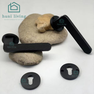 1 set kunci pegangan aluminium ruang pegangan pintu anti-pencurian ruang tamu kamar tidur Lurus pegangan pintu