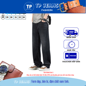 Quần Dài Jean Nam Đen Chất Cotton Thoải Mái Chuẩn Form Việt - TP Jeans