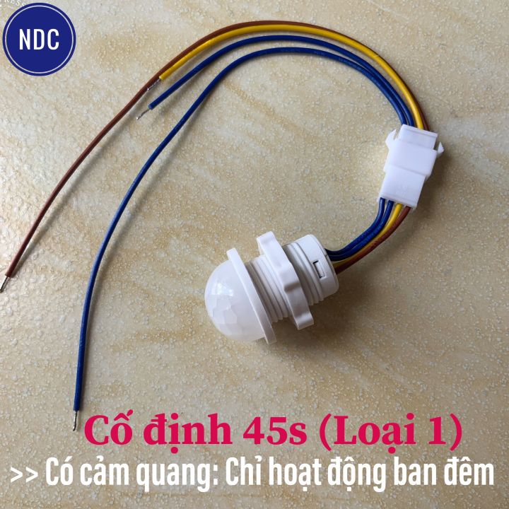 [HCM]Công Tắc Cảm Biến Chuyển Động Hồng Ngoại (LOẠI 1) Cố Định 45s 220V ...