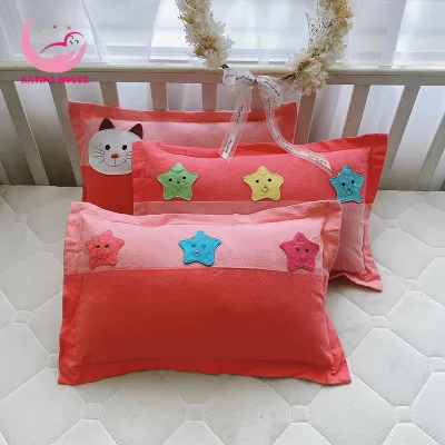 Gối nằm cho bé sơ sinh và trẻ nhỏ Katina House vải cotton cara mềm mại thấm hút tốt