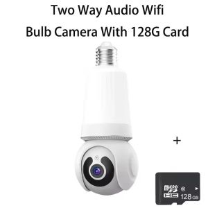 Wireless Light Bulb WIFI Camera Motion Detection V380 Pro Home Security Baby Monitor Two-Way Audio Infrared Wifi Camera