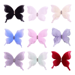 20Pieces Butterfly Appliques Embroidery Butterfly Sew On Patches for Sewing Craft Wedding Dress Clothing Embellishment