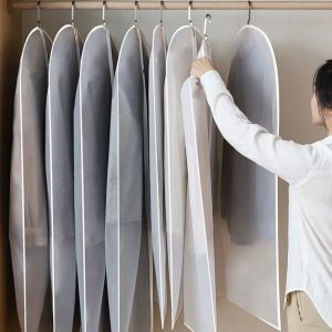 Golden ถุงคลุมเสื้อผ้า ถุงคลุมเสื้อ ถุงใส่เสื้อผ้า ถุงใส่สูท ถุงใส่เสื้อ ถุงเสื้อผ้า สีขาวขุ่น ถุงสูท สำหรับกันฝุ่นเกาะเสื้อผ้า มีซิป Clothes Cover Cover Bag Garmen