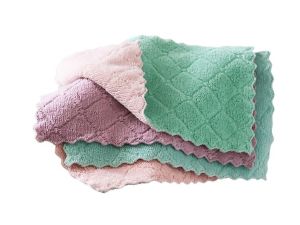 Microfiber dish cloth square kitchen washing cleaning towel dish cloth water-absorbent rags wipe Cleaning cloth