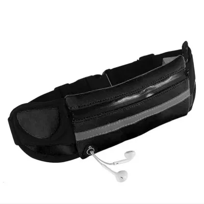 Unisex Waterproof Running Waist Pouch Bag With Reflective Strip Gym Jogging Cycling Sport Hiking Belly Belt Bags 运动腰包