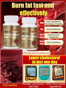 [Lower Cholesterol/Promote Blood Circulation] Ginkgo Red Yeast Rice Tablets Natural Lipid Management Blood Pressure Support Supplement Cardiovascular Health Capsules