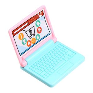 TESDFD For Children Toy 1:12 Doll House DIY Accessories Decoration Crafts Computer Miniature Dollhouse Furniture Simulation Laptop Dollhouse Miniature Dollhouse Computer