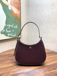 Original TB Womens Bag Emerson Underarm Bag Cross-cut cowhide single shoulder Crossbody hand half Moon bag