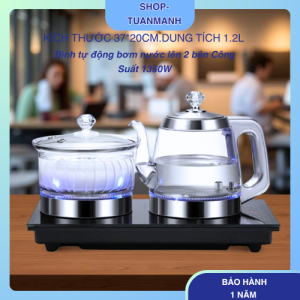 Bộ Đun Nước Điện Tự Động Pha Trà Cấp Nước 2 Bên Ấm Và Nồi Tại Bàn