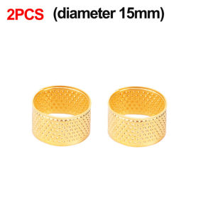 ห่วงป้องกันนิ้วทำจากปลอกนิ้วเย็บปลอกคอสำหรับงานปักเย็บปลอกคอ10/2ชิ้นเครื่องมือเย็บผ้าทำมือปลายนิ้วทำจากโลหะ