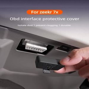 secr For Zeekr 7X OBD Interface Cover Waterproof and Dustproof Cover Universal Fit Security Cover for Auto Protection T6H1N