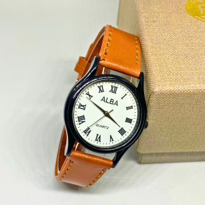 JAM TANGAN COUPLE WANITA QUARTZ TALI KULIT MURAH GROSIRAN