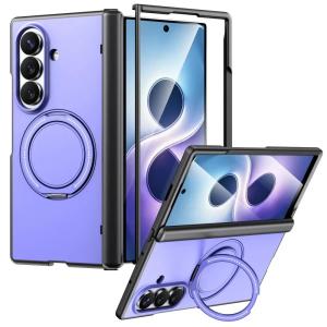360 ° xoay vòng chủ trường hợp đối với Samsung Galaxy Z gấp 8 Ultra gấp 8 7 vỏ điện thoại từ đứng chủ Matte kiểu áo giáp chống sốc Bìa