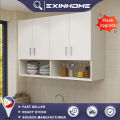 EXINHOME Kitchen Hanging Cabinet Wall Balcony Bedroom Mounted Storage. 