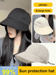 Large Brim Sun Protection Hat With Mask Buckle Essential Sun Protection Hat For Spring And Summer