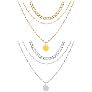 Fashionable Necklace Multiple Layer Necklace Elegant Party Necklace Alloy Texture Trendy Fashion for Daily Party