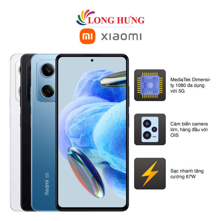Điện thoại Xiaomi Redmi Note 12 Pro 5G (8GB/256GB) - Hàng chính hãng - Kết nối 5G nhanh chóng, sạc nhanh 67W