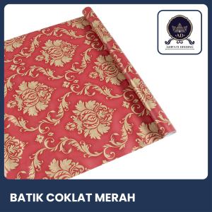 Adipatidinding - Wallpaper Dinding Motif Batik Coklat Merah Ukuran 45 Cm x 10 Meter Wallpaper Stiker Dinding Motif Batik Coklat Merah Wallstiker Motif Batik Coklat Merah Dekorasi Dinding Dekorasi Rumah Dekorasi Ruang Tamu Dekorasi Kamar Tidur