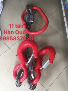 Dây cáp cẩu 2 chân 11 tấn 1 m Hàn Quốc dùng móc buộc cẩu kéo an toàn hiệu quả dễ dàng thao tác