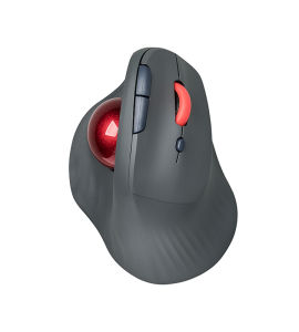 JOMAA New Trackball Mouse Dual Bluetooth+2.4G Trackball Ergonomic Mouse Rechargeable Wireless Mouse Gamer 1600DPI Gaming Mice for Business Office and Home