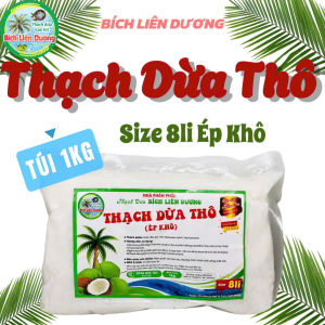 COMBO 2KG THẠCH DỪA THÔ ÉP KHÔ SIZE 8LI TẶNG KÈM HƯƠNG_LOẠI TÚI 1KG