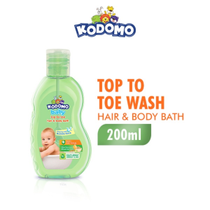 Kodomo Baby Top To Toe Hair & Body Wash Baby Bath Antibacterial With Aloe Vera Lembab Hingga 12 Jam