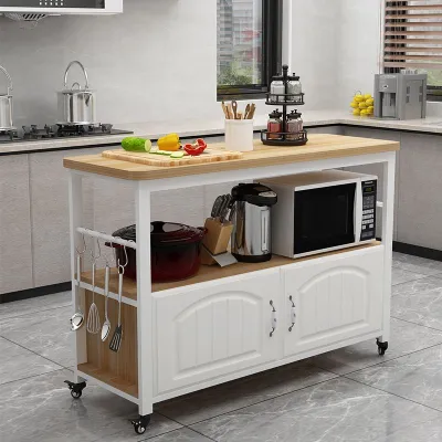 Kitchen Shelf Cabinet Kitchen Trolley Island Kitchen Storage Rack Island Kitchen island table Movable Portable Kitchen Table For Kitchen Movable Kitchen Island Table Movable Household Multi-Function Console Multi-Color Optional 17 dian