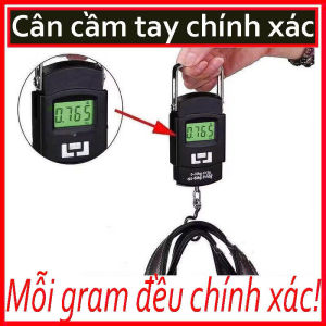 Cân điện tử mini 50kg độ chính xác cao màn hình LCD sáng cân đa năng cầm tay nhỏ gọnTặng Kèm Pin - Cân Hành Lý Điện Tử Cầm Tay Mini Màn Hình Sử Dụng LCD HD Sáng - Cân Tối Đa 50kg