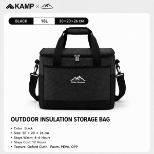 Large Collapsible Insulated Cooler Bag 30L/18L Thermal preservation and freshness preservation picnic storage bag Leak-proof portable refrigeration bag Vehicle-mounted refrigerator outdoor insulation bag