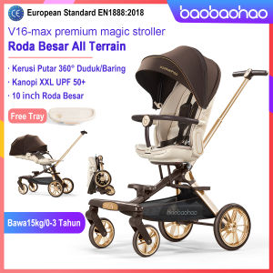 Baobaohao V16max Magic Stroller Baby All Terrain 2 Way Foldable Lightweight Travel Pram with Tray