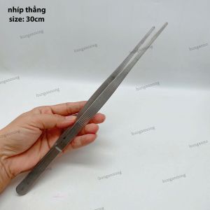 Nhíp gấp đa năng mũi cong mũi thẳng gấp những vật khó mạch điện trang trí tiểu cảnh hồ cá szie 30cm