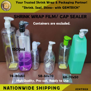 200pcs Shrink Wrap Plastic Packaging Shrinkable Plastic Sealer Film for Bell Pump Bottle Container