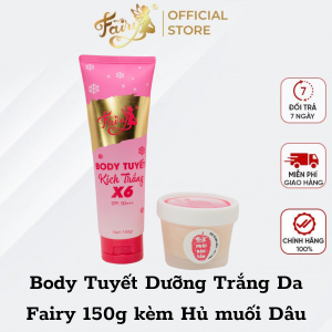 Kem Body Tuyết Fairy 150g Tặng kèm Hủ muối Dâu tằm