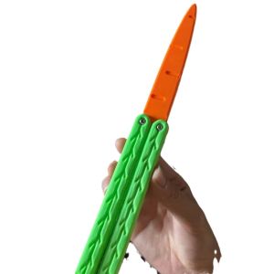 clu Carrot Gravity Jump Small Radish Balisong Gift For Kids Stress Relief Fidget Toys Butterfly Knife Benchmade ulc