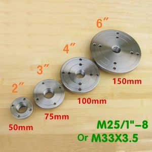 Hanson8 2" 3" 4" 6" Inch Wood Lathe Chuck Face Plate M33 x 3.5 Thread Flange Faceplate Woodworking Turning Tools Accessories 4Y1Z7