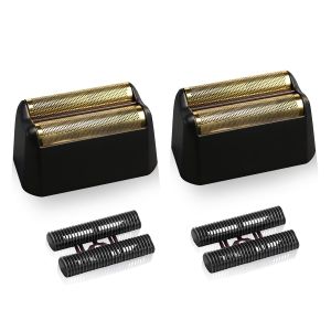 2 Pack Professional 5 Star Series Finale Shaver Replacement Foil and Cutter Bar Assembly Compatible with wahl Shaver Foil 7031-100 7043-100 Super Close Shaving Replacement Heads,Black