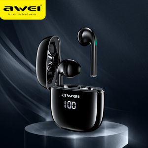 Awei T28P/T28 TWS True Wireless Bluetooth earphone LED Digital Display Low Latency Playing Game Earbuds stereo surround speaker With Microphone earphones Bluetooth 5.3 IPX6 Waterproof Sport music headphone for all bluetooth mobiles