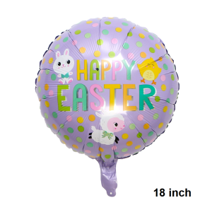 DINOSO Balon Foil Karakter Kelinci Putih Lucu Balon Kelinci Happy Easter Dekorasi Tema Edisi Paskah