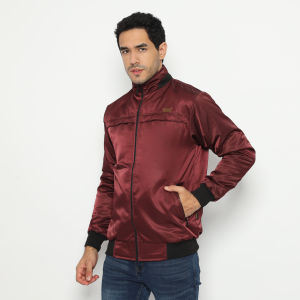 Arcilo Jaket Pria Model Bomber Torquem Maroon - Jaket Pria Stylish Bahan Mayer Korea Premium