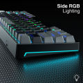 AULA  61 Keys Hot-swappable RGB Backlit Mechanical Keyboard Detachable Type-C Wired Gaming Keyboard  ( F3261). 