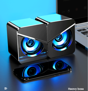 Loa máy tính laptop vi tính mini MC V-128 âm Bass Trầm nổi loa di động Eagle Eye dùng cho giắc cắm âm thanh 3.5MM