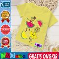 D&C KIDS Atasan kaos anak perempuan lengan pendek ukuran 1-10 tahun double dance  dc431. 