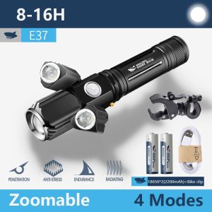 SmilingShark-Bicycle-Light-Outdoor-Cycling-Flashlight-USB-Rechargeable-Waterproof-Bike-Flash-Light-with-Bike-Clip-3-Lamp