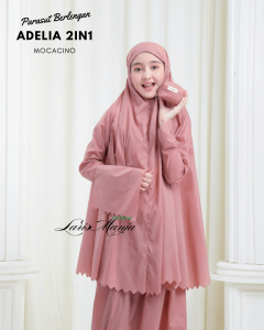 MUKENA PARASUT KOREA BERLENGAN COUPLE ADELIA 2IN1