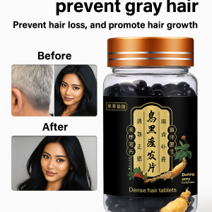Improve hair condition Dense hair pills Hair Nutrition health supplement Dark hair color Raw Material Selection Natural Health Hair Nutritional Tablets Hair Care Tablets