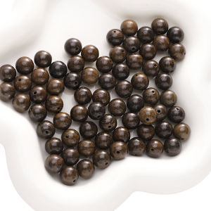 30 cái/lốc 10Mm Gỗ Hạt Vòng Sọc Bóng miếng đệm lỏng Bead Cho Vòng tay tự làm trang sức Làm Vòng Cổ Phụ kiện tự làm