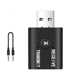 Wireless Bluetooth 5.0 Audio Receiver and Transmitter 2 in 1 Aux USB 3.5mm for Computer Laptop TV Car Speaker Bluetooth Receiver