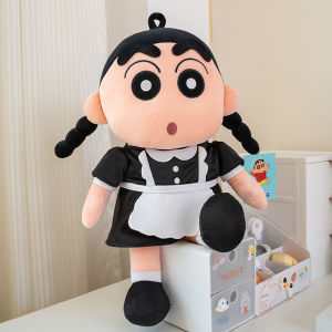 Original 40cm Crayon Shin Chan Cos Maid Plush Toy Kawaii Genuine Shin Chan Plushies Soothing Doll Cartoon Japanese Style Doll Birthday Gifts Gir 蜡笔小新 公仔